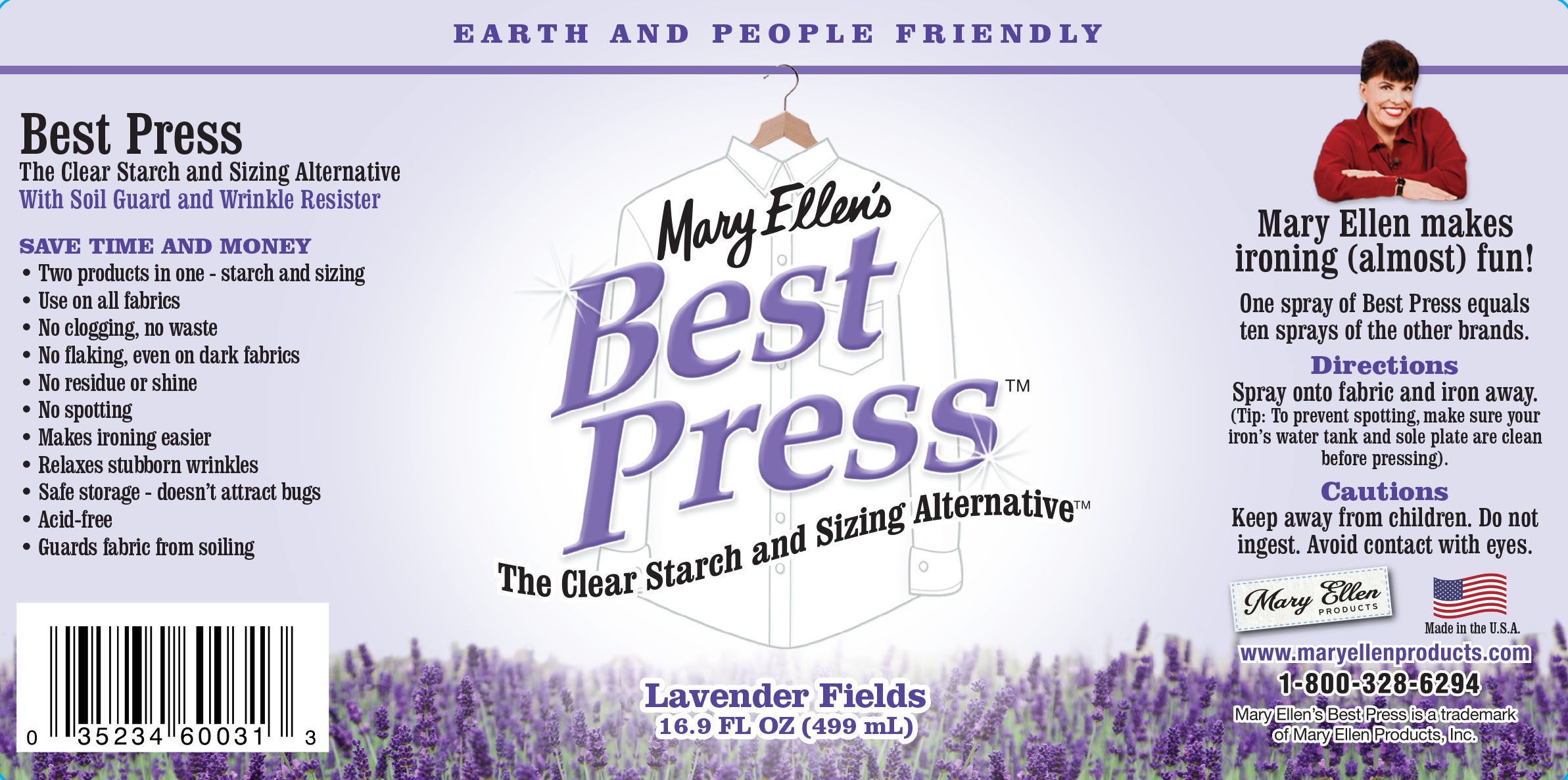Mary Ellen's Best Press Clear Starch Alternative 16.9oz-Lavender Fields - Image 2