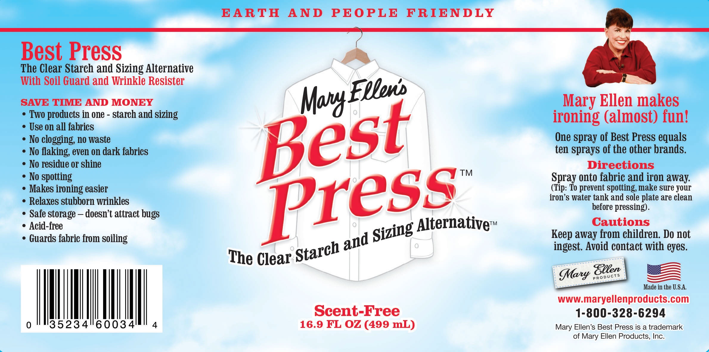 Mary Ellen's Best Press Clear Starch Alternative 16.9oz-Scent-Free - Image 2