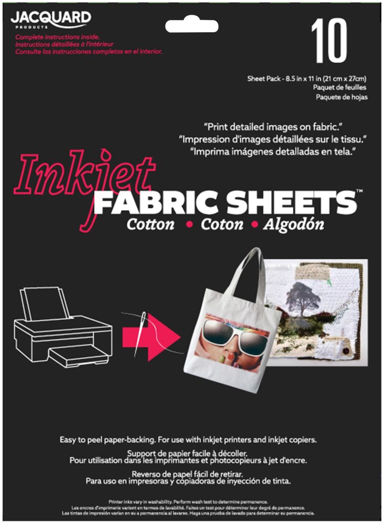 Jacquard Inkjet Fabric Sheets 8.5"X11" 10/Pkg-100% Cotton Percale
