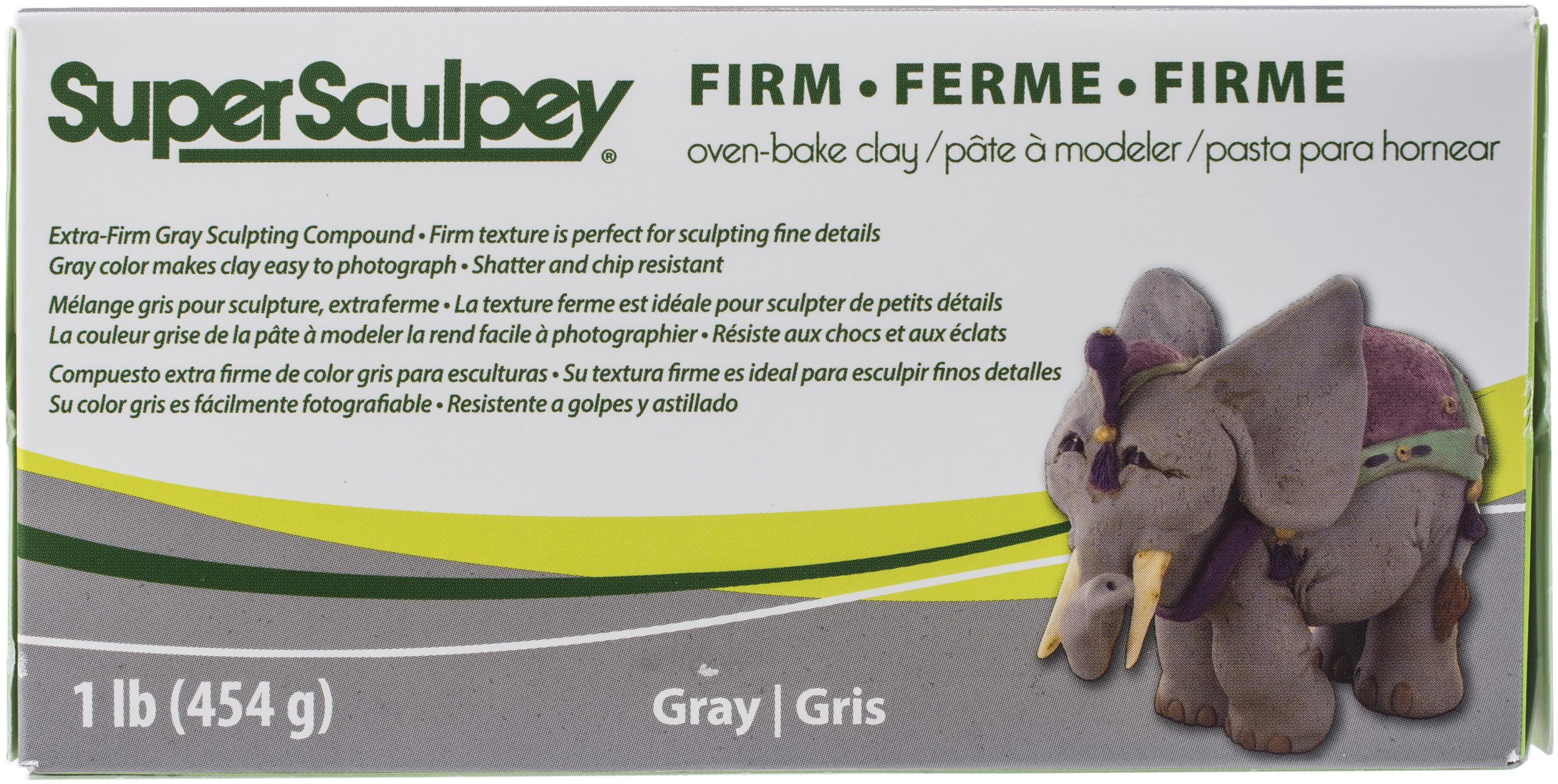 Super Sculpey Firm Clay 1lb-Gray - Image 3
