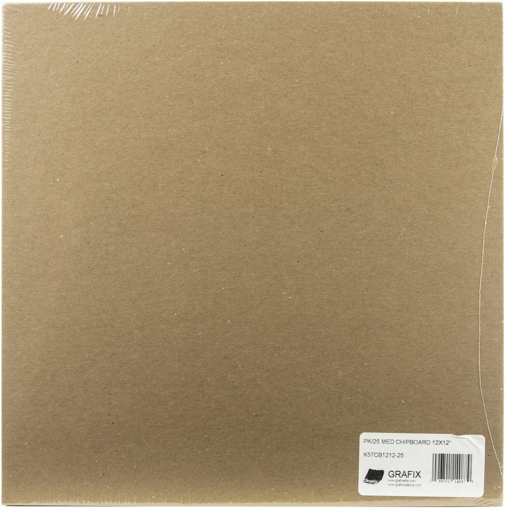 Grafix Medium Weight Chipboard Sheets 12"X12" 25/Pkg-Natural