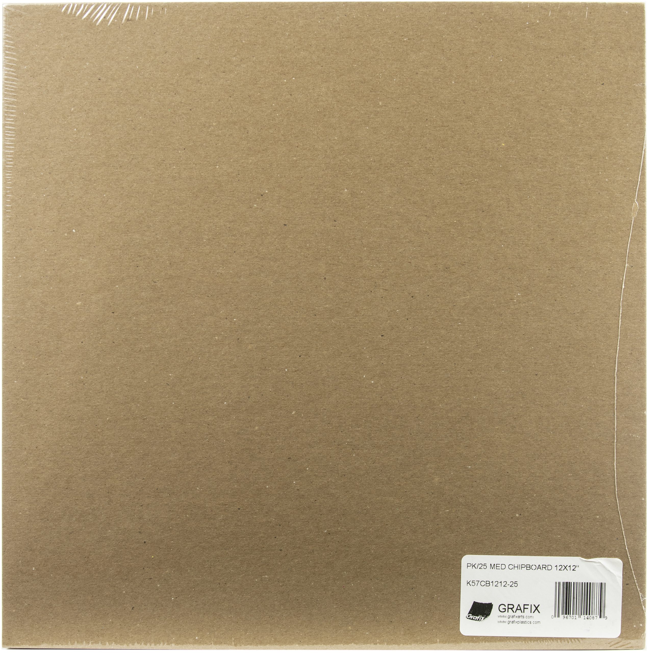 Grafix Medium Weight Chipboard Sheets 12"X12" 25/Pkg-Natural - Image 2