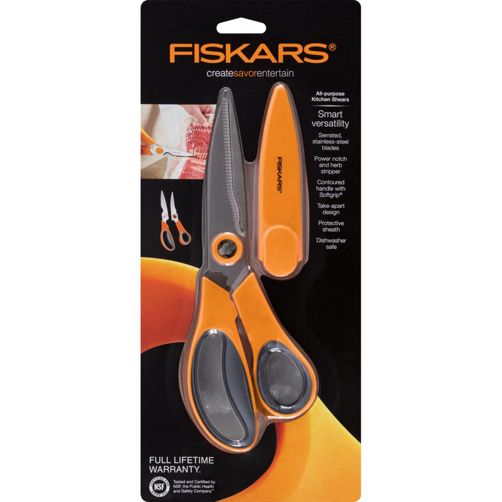 Fiskars All Purpose Kitchen Shear-Orange/Silver