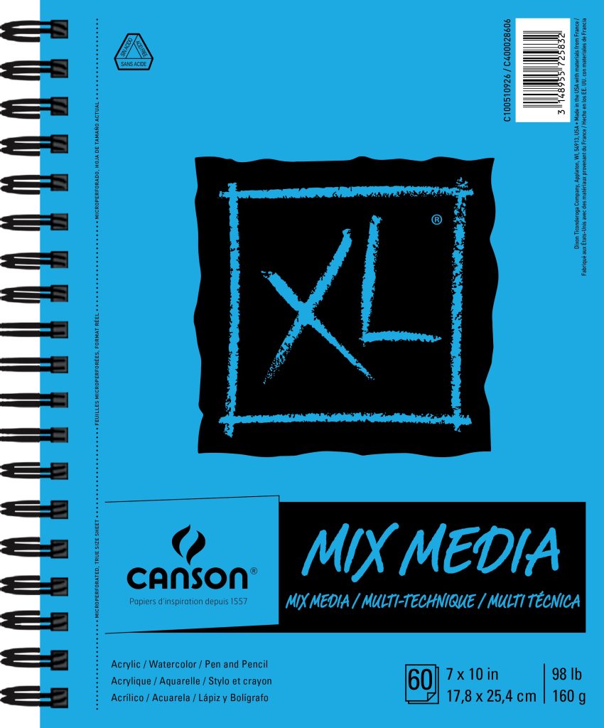 Canson XL Spiral Multi-Media Paper Pad 7"X10"-60 Sheets