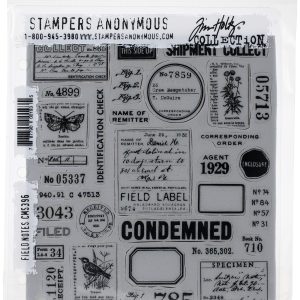 Tim Holtz Cling Stamps 7"X8.5"-Field Notes